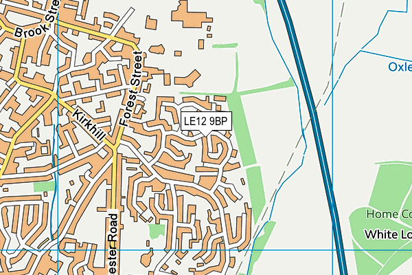LE12 9BP map - OS VectorMap District (Ordnance Survey)