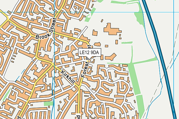 St Botolph's Church of England Primary School map (LE12 9DA) - OS VectorMap District (Ordnance Survey)