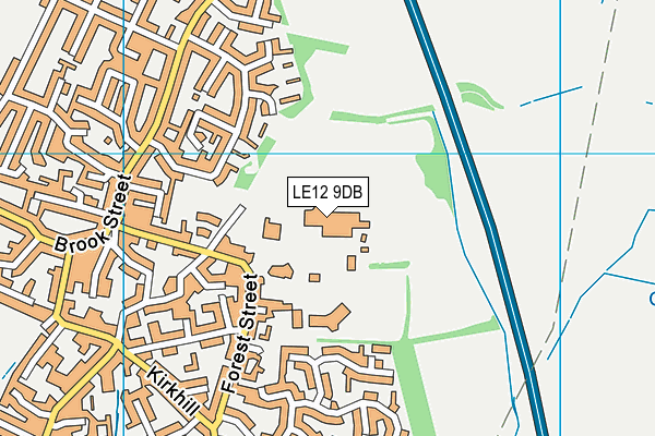 Iveshead School map (LE12 9DB) - OS VectorMap District (Ordnance Survey)