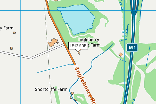 LE12 9DE map - OS VectorMap District (Ordnance Survey)