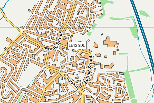 LE12 9DL map - OS VectorMap District (Ordnance Survey)