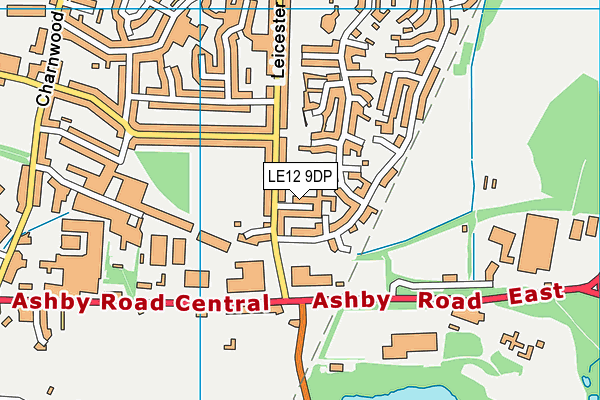 LE12 9DP map - OS VectorMap District (Ordnance Survey)