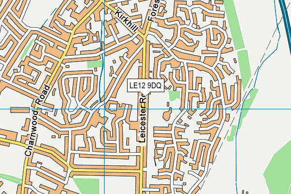 LE12 9DQ map - OS VectorMap District (Ordnance Survey)