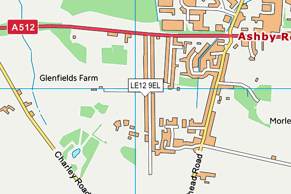 LE12 9EL map - OS VectorMap District (Ordnance Survey)