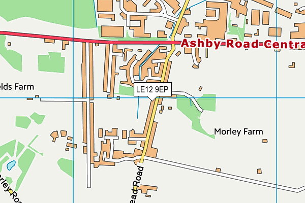 LE12 9EP map - OS VectorMap District (Ordnance Survey)