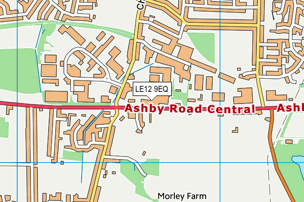 LE12 9EQ map - OS VectorMap District (Ordnance Survey)