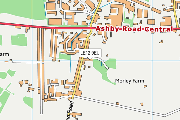 LE12 9EU map - OS VectorMap District (Ordnance Survey)