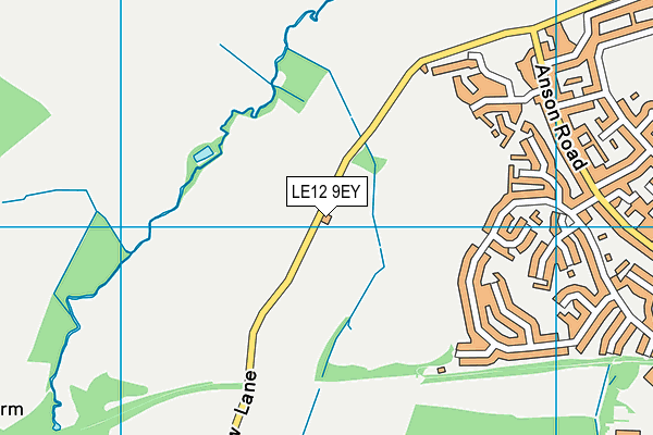 LE12 9EY map - OS VectorMap District (Ordnance Survey)