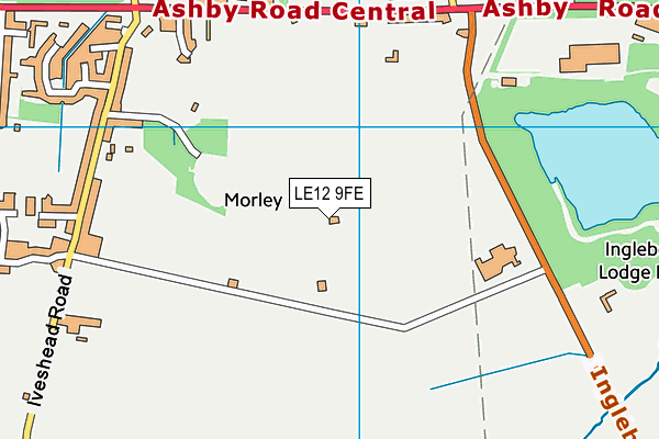 LE12 9FE map - OS VectorMap District (Ordnance Survey)