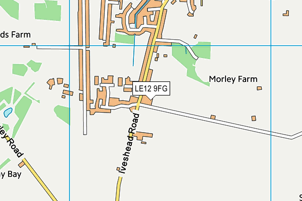 LE12 9FG map - OS VectorMap District (Ordnance Survey)