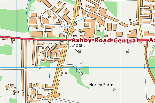 LE12 9FL map - OS VectorMap District (Ordnance Survey)