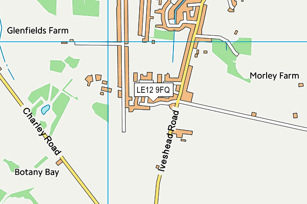 LE12 9FQ map - OS VectorMap District (Ordnance Survey)