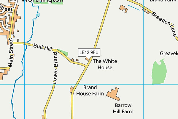 LE12 9FU map - OS VectorMap District (Ordnance Survey)