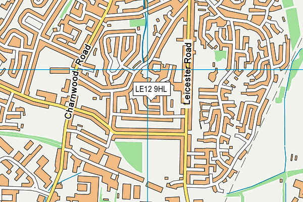 LE12 9HL map - OS VectorMap District (Ordnance Survey)