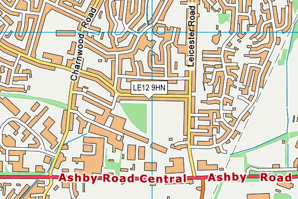 LE12 9HN map - OS VectorMap District (Ordnance Survey)