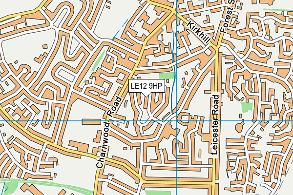 LE12 9HP map - OS VectorMap District (Ordnance Survey)
