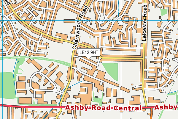 LE12 9HT map - OS VectorMap District (Ordnance Survey)