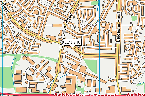 LE12 9HU map - OS VectorMap District (Ordnance Survey)