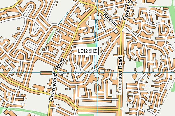 LE12 9HZ map - OS VectorMap District (Ordnance Survey)