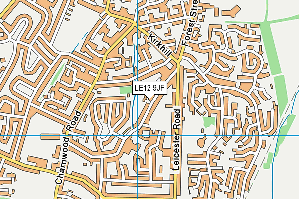 LE12 9JF map - OS VectorMap District (Ordnance Survey)