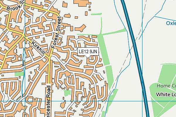 LE12 9JN map - OS VectorMap District (Ordnance Survey)