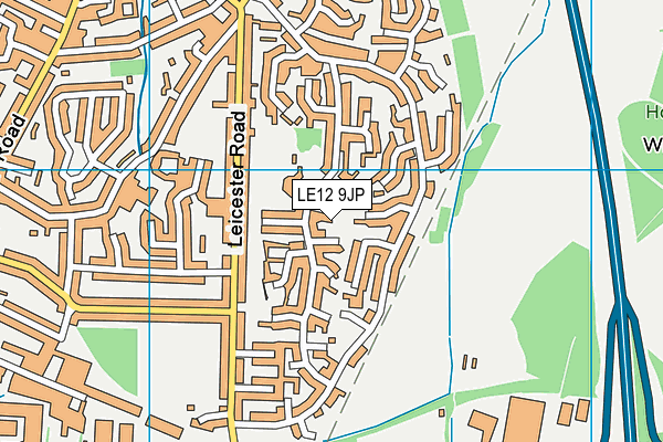 LE12 9JP map - OS VectorMap District (Ordnance Survey)