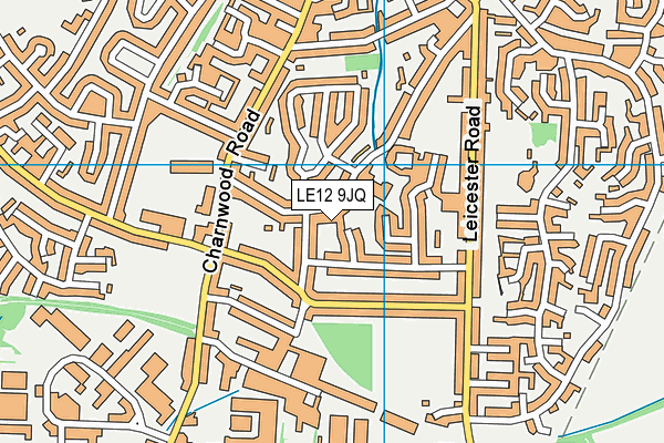 LE12 9JQ map - OS VectorMap District (Ordnance Survey)
