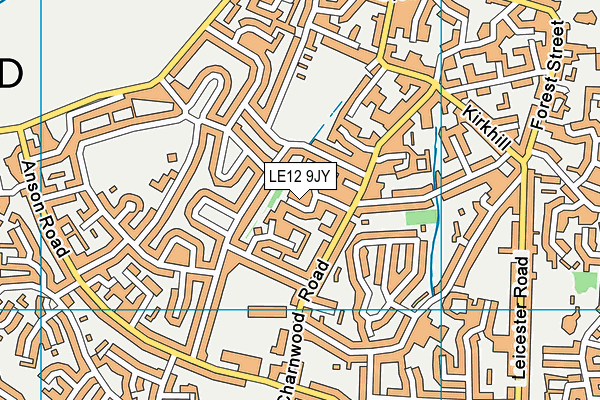 LE12 9JY map - OS VectorMap District (Ordnance Survey)