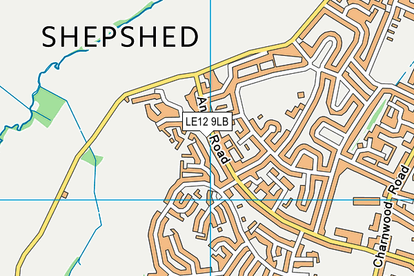 LE12 9LB map - OS VectorMap District (Ordnance Survey)