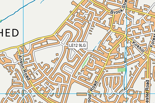 LE12 9LG map - OS VectorMap District (Ordnance Survey)