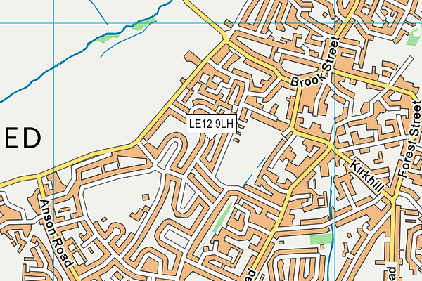 LE12 9LH map - OS VectorMap District (Ordnance Survey)