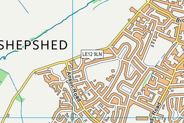 LE12 9LN map - OS VectorMap District (Ordnance Survey)