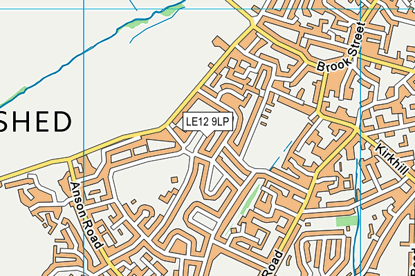 LE12 9LP map - OS VectorMap District (Ordnance Survey)