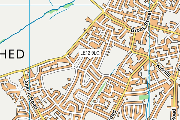 LE12 9LQ map - OS VectorMap District (Ordnance Survey)