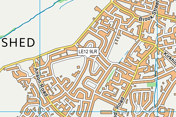 LE12 9LR map - OS VectorMap District (Ordnance Survey)