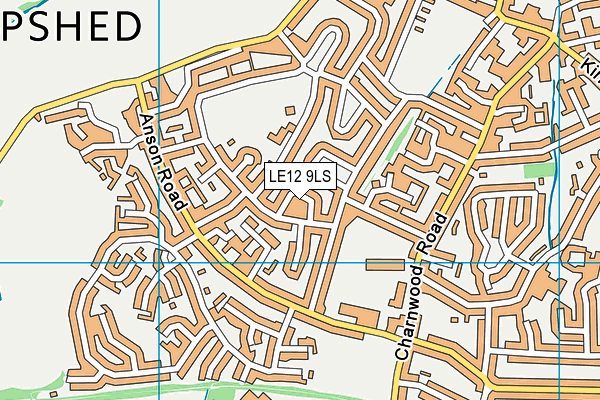 LE12 9LS map - OS VectorMap District (Ordnance Survey)
