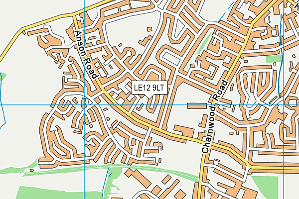 LE12 9LT map - OS VectorMap District (Ordnance Survey)