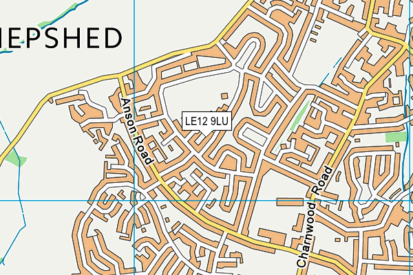 LE12 9LU map - OS VectorMap District (Ordnance Survey)