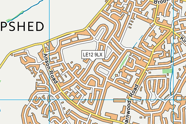 Little Haw Lane Playing Fields map (LE12 9LX) - OS VectorMap District (Ordnance Survey)