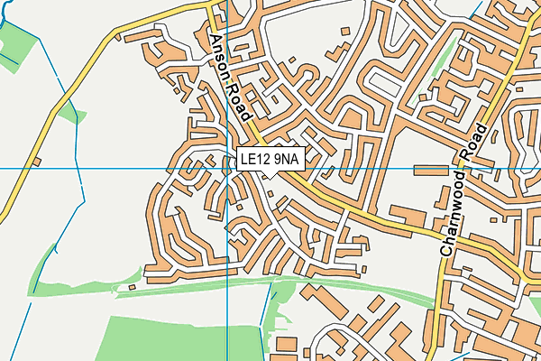 LE12 9NA map - OS VectorMap District (Ordnance Survey)