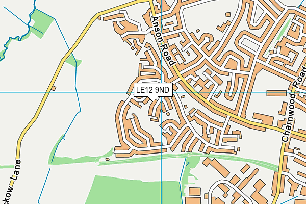 LE12 9ND map - OS VectorMap District (Ordnance Survey)