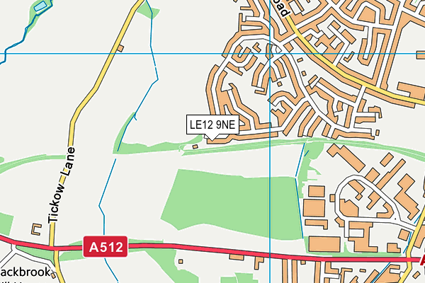 LE12 9NE map - OS VectorMap District (Ordnance Survey)