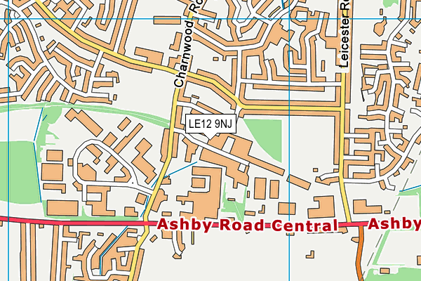 LE12 9NJ map - OS VectorMap District (Ordnance Survey)