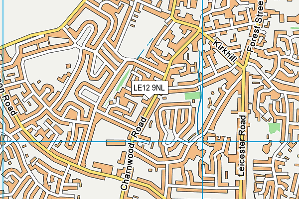 LE12 9NL map - OS VectorMap District (Ordnance Survey)