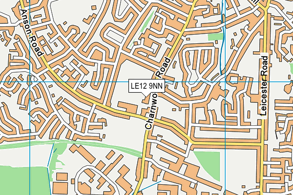 LE12 9NN map - OS VectorMap District (Ordnance Survey)