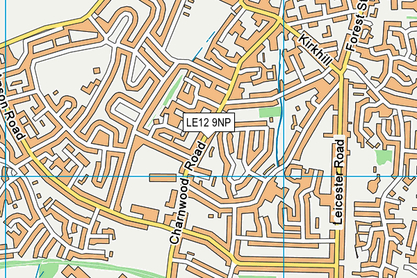LE12 9NP map - OS VectorMap District (Ordnance Survey)