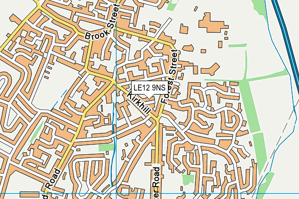 LE12 9NS map - OS VectorMap District (Ordnance Survey)