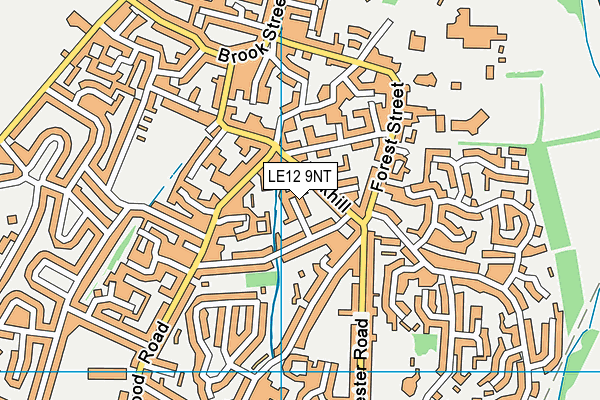 LE12 9NT map - OS VectorMap District (Ordnance Survey)