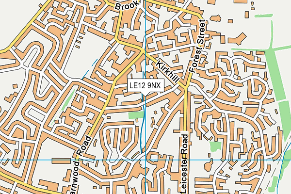 LE12 9NX map - OS VectorMap District (Ordnance Survey)