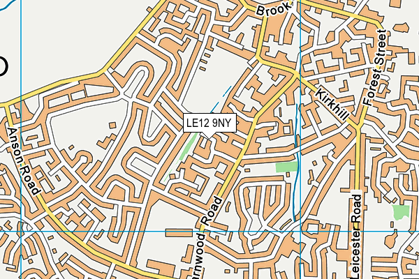 LE12 9NY map - OS VectorMap District (Ordnance Survey)